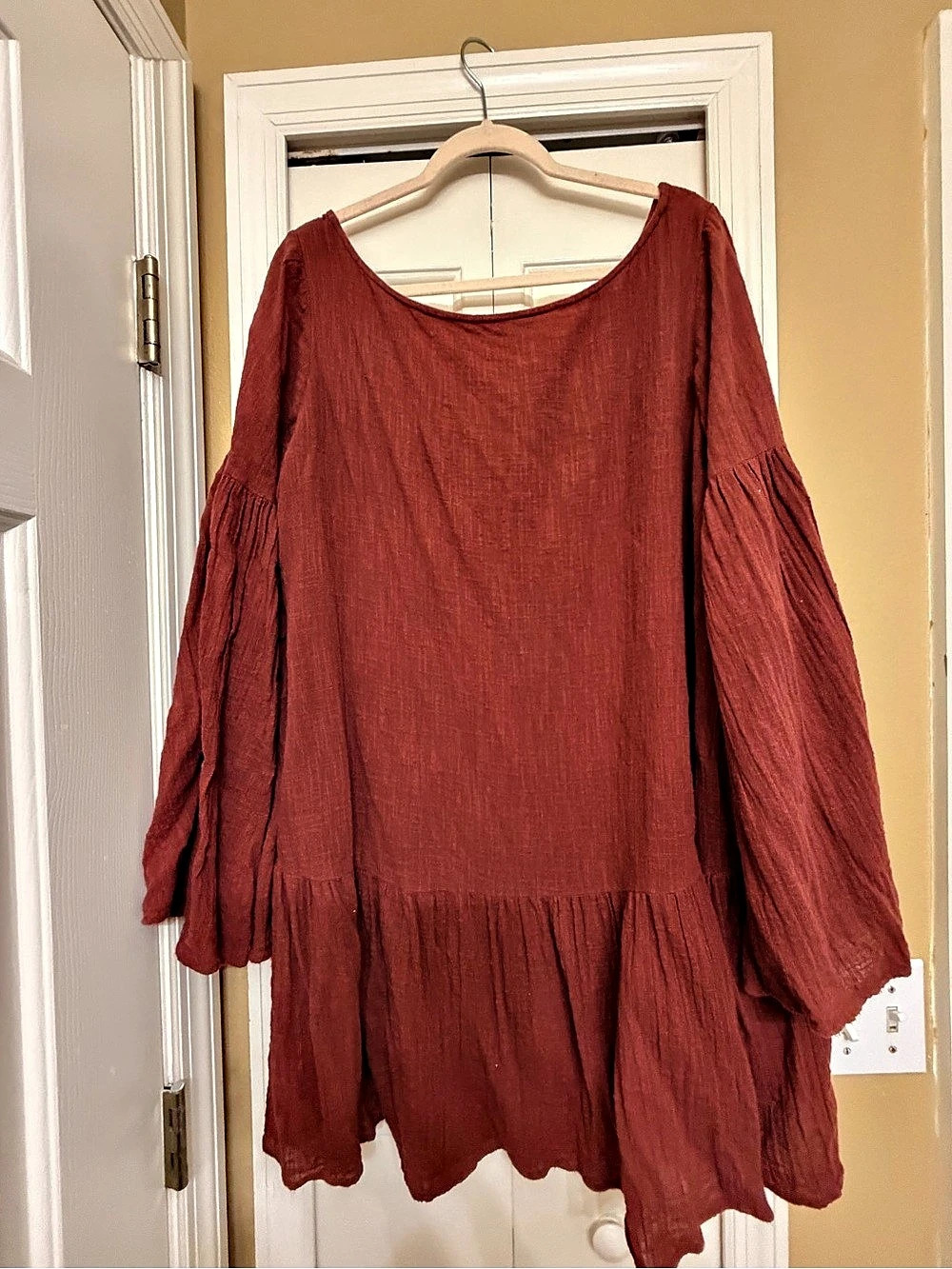 Free People Fallin Into You Tunic Dress Red Large